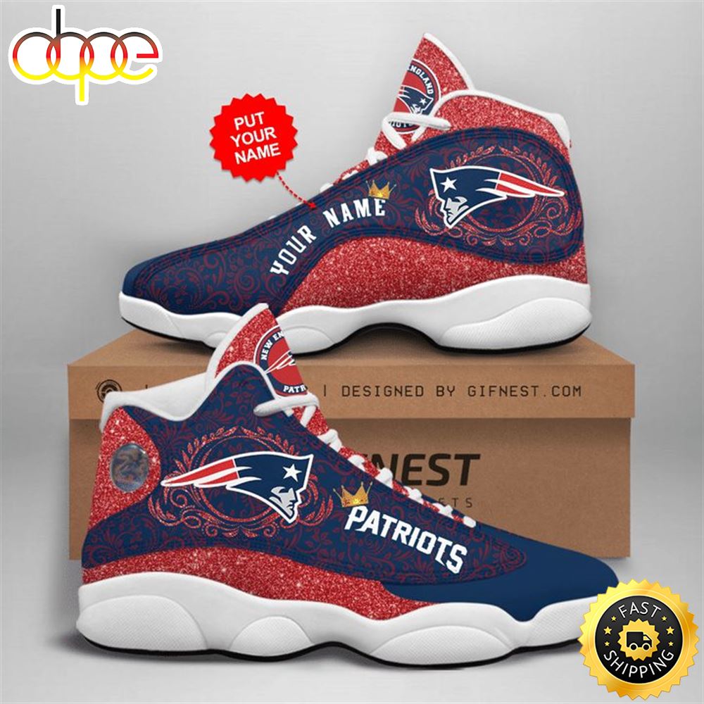 Sportswearmerch New England Patriots NFL AJ13 Sneakers Shoes For Men And Women