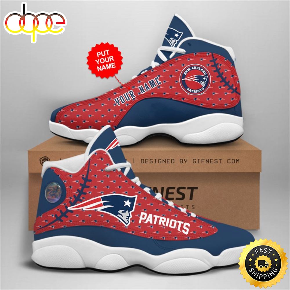 Sportswearmerch New England Patriots NFL AJ13 Sneakers Shoes For Men And Women