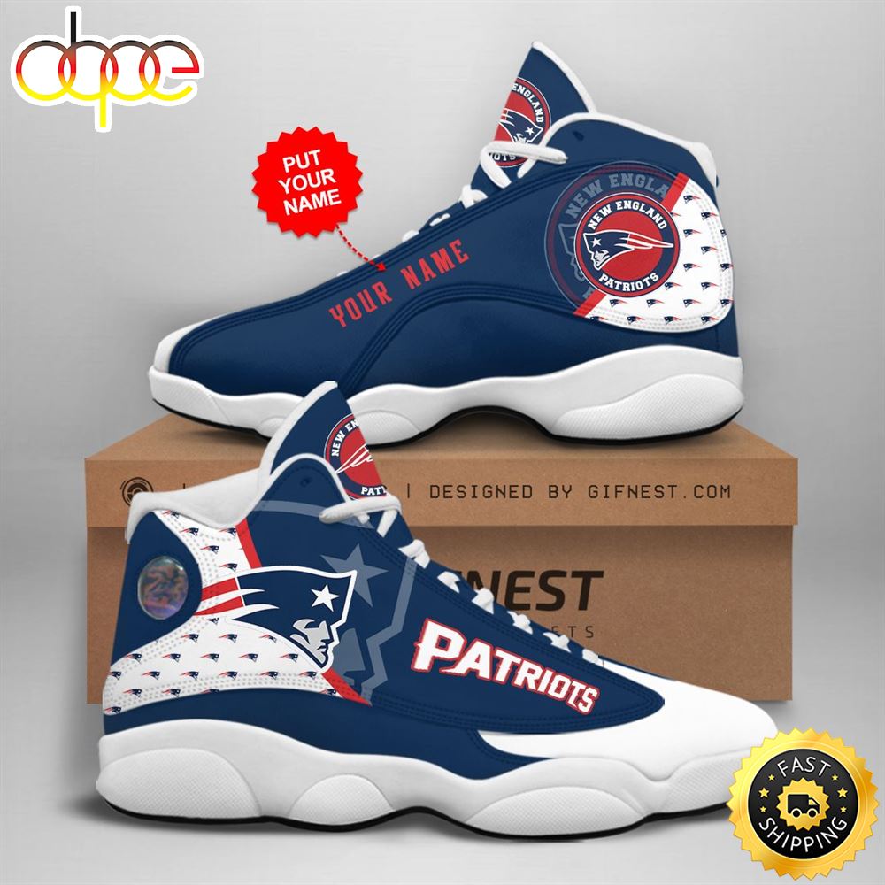 Sportswearmerch New England Patriots NFL AJ13 Sneakers Shoes For Men And Women