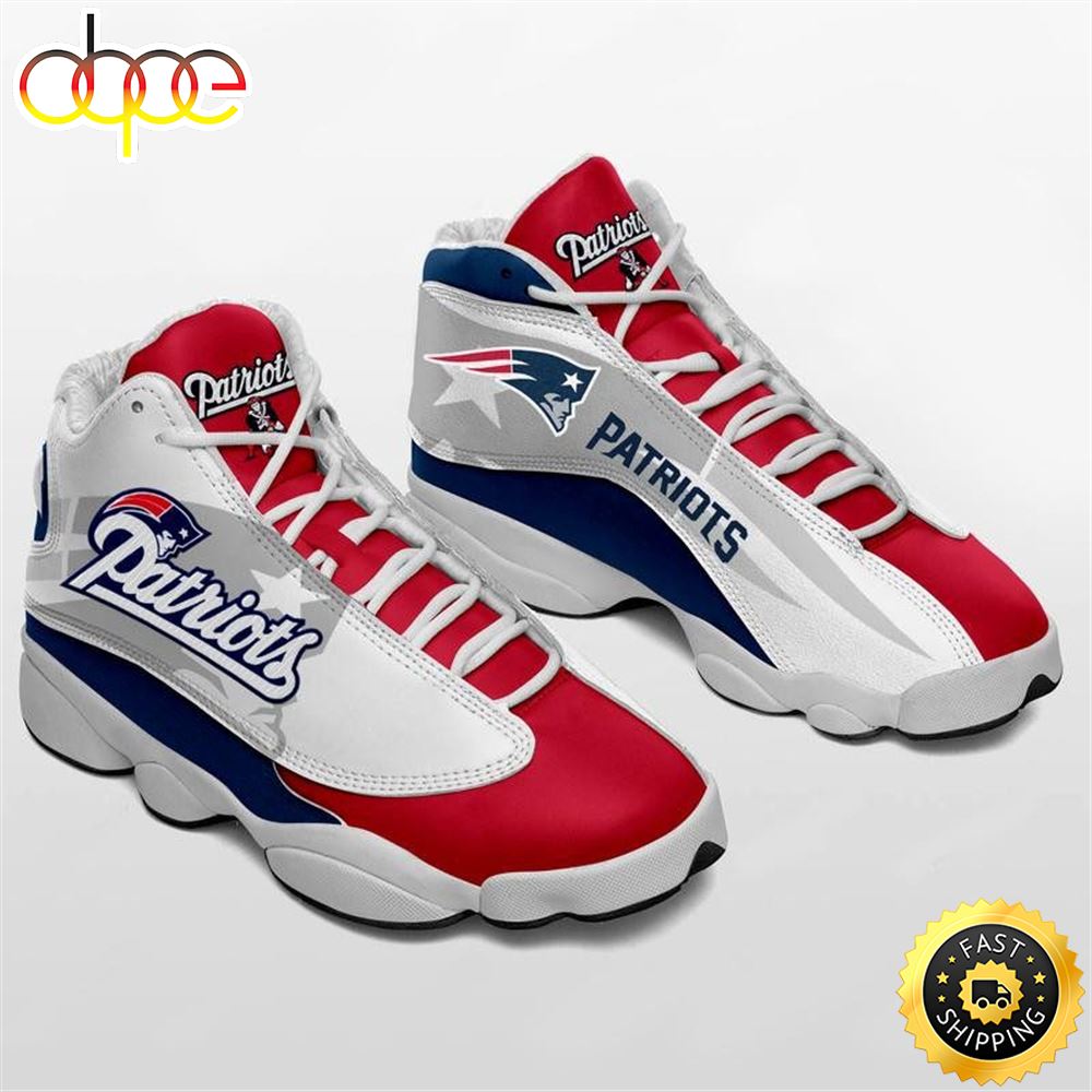 Sportswearmerch New England Patriots NFL AJ13 Sneakers Shoes For Men And Women