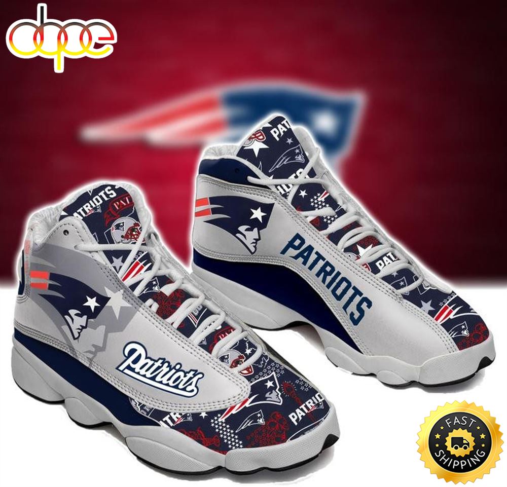 Sportswearmerch New England Patriots NFL AJ13 Sneakers Shoes For Men And Women