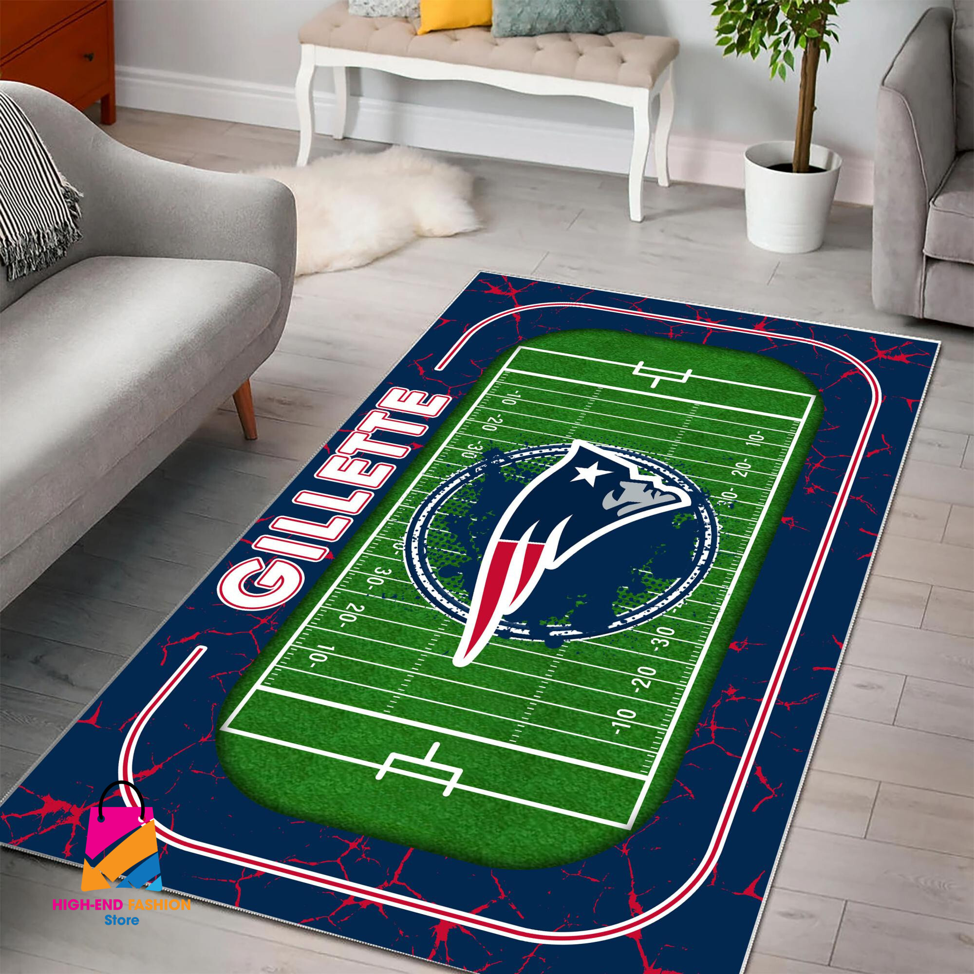 Sportswearmerch New England Patriots NFL Area Rug For Fan