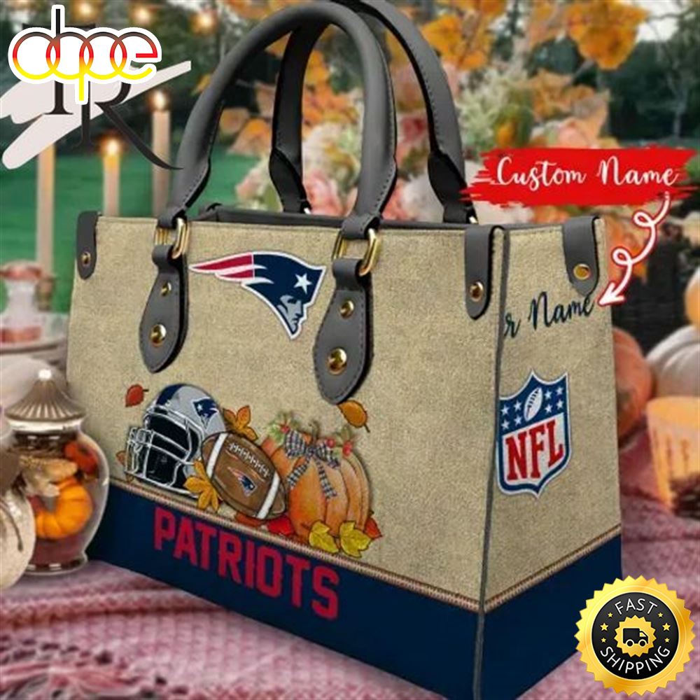 Sportswearmerch New England Patriots NFL Autumn Women Leather Hand Bag For Fan