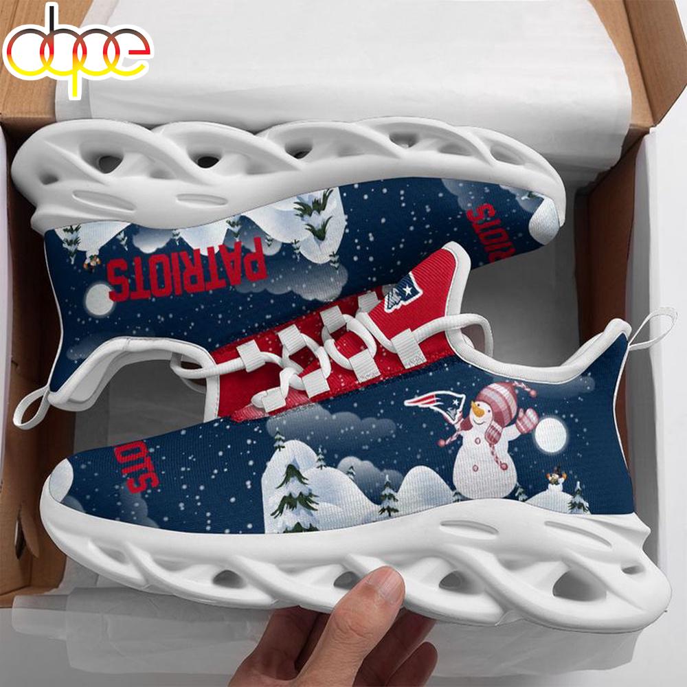 Sportswearmerch New England Patriots NFL Christmas Snowman Max Soul Shoes Sneakers For Men And Women