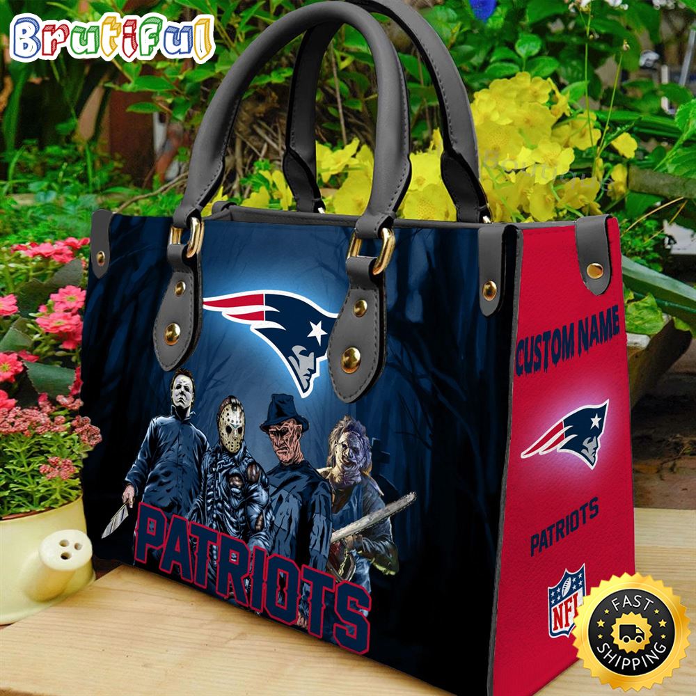 Sportswearmerch New England Patriots NFL Halloween Leather Handbag For Fan