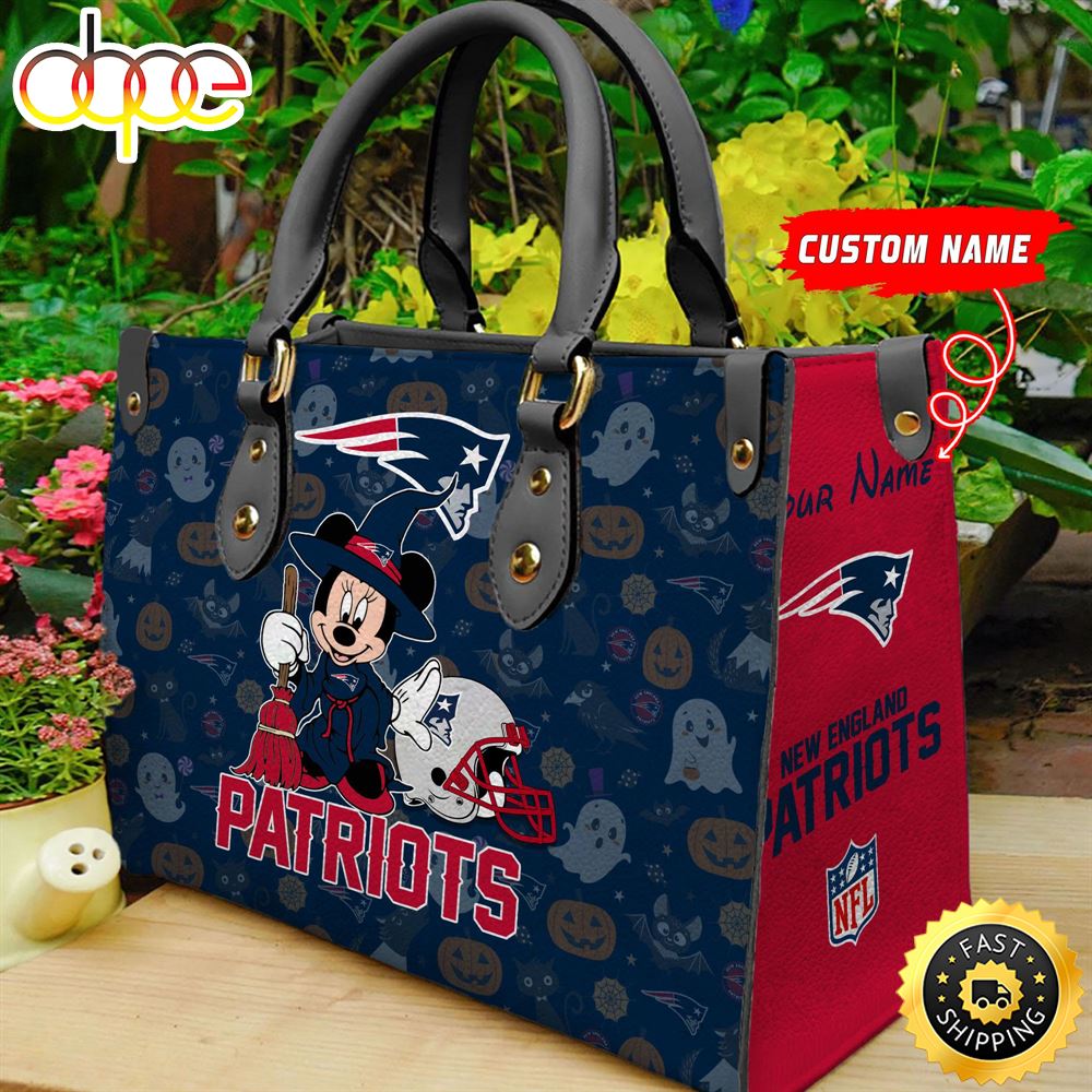 Sportswearmerch New England Patriots NFL Minnie Women Leather Hand Bag For Fan