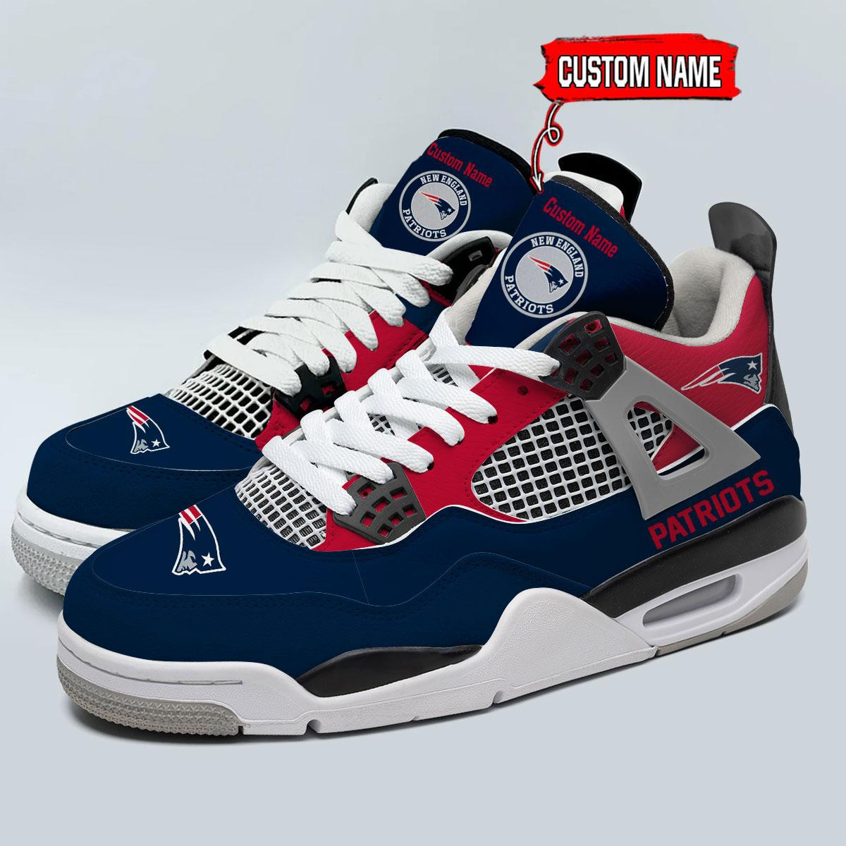 Sportswearmerch New England Patriots NFL Personalized SnAJ4 Sneakers Shoes For Men And Women