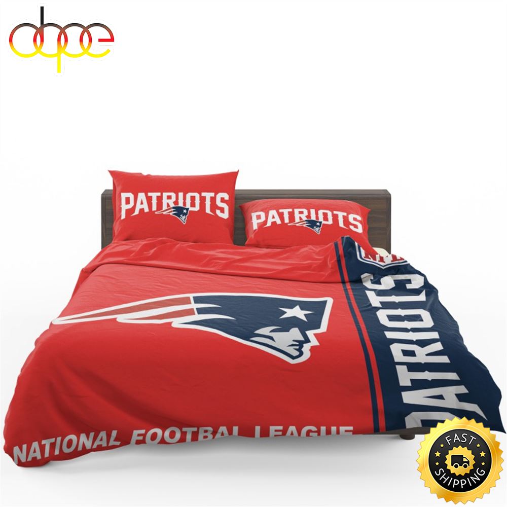 Sportswearmerch New England Patriots NFL Red Bedding Set For Fan