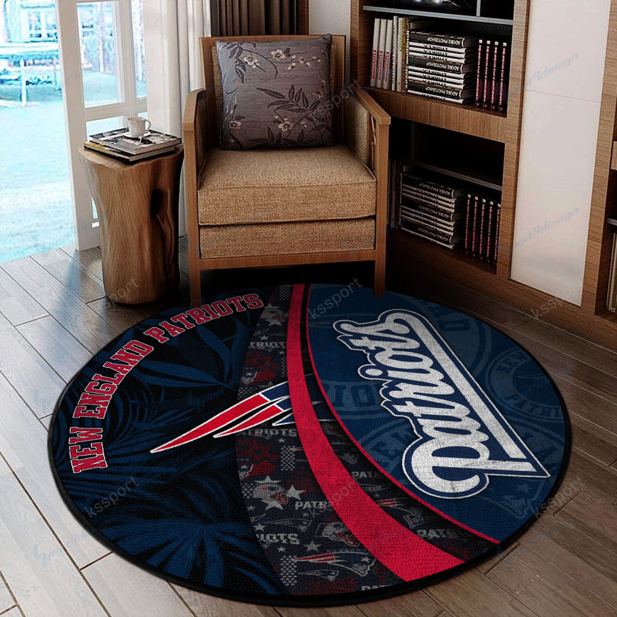 Sportswearmerch New England Patriots NFL Round Rug For Fan