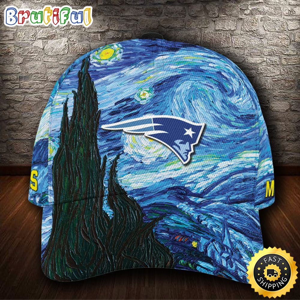 Sportswearmerch New England Patriots NFL Starry Night Van Gogh Classic Cap For Fan