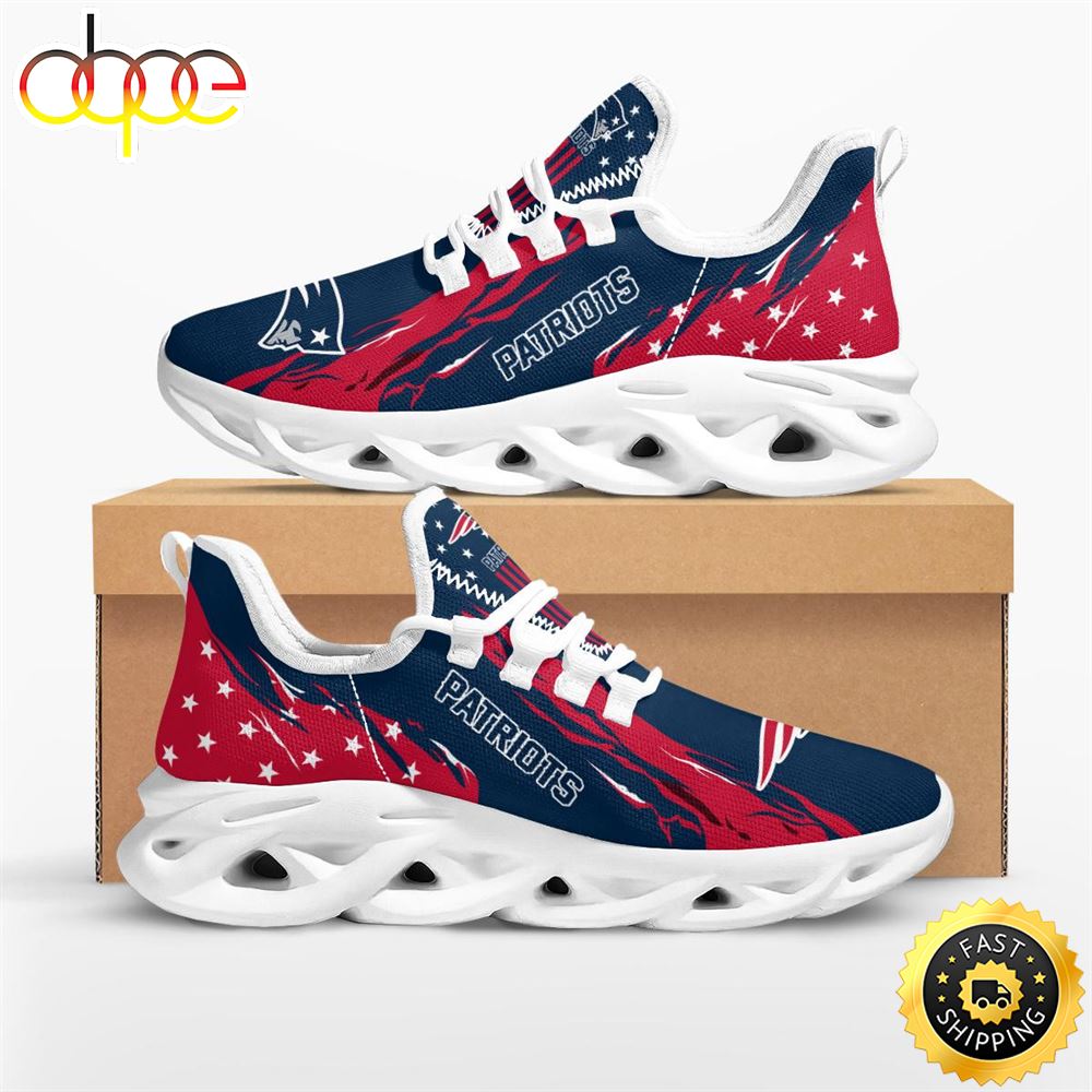 Sportswearmerch New England Patriots NFL Stars and Stripes Max Soul Shoes Sneakers For Men And Women