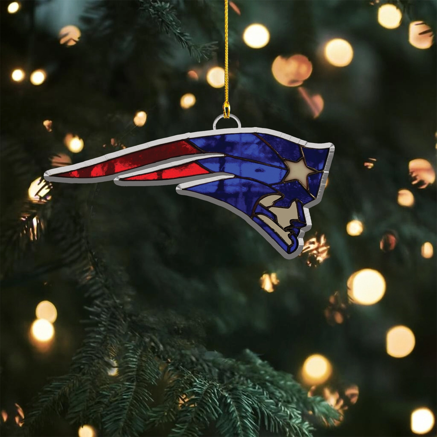 Sportswearmerch New England Patriots NFL x Christmas Acrylic Ornament Gift For Fans
