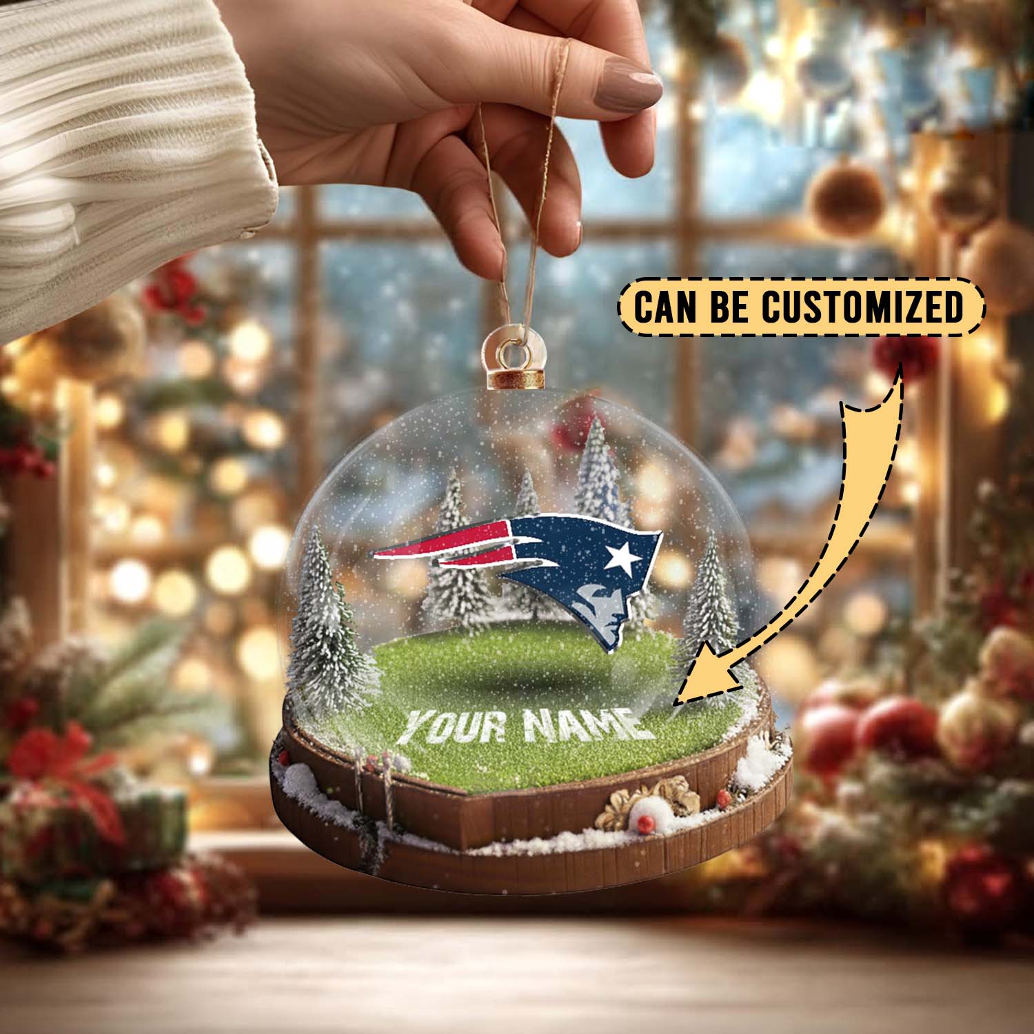 Sportswearmerch New England Patriots NFL x Christmas Acrylic Ornament Gift For Fans