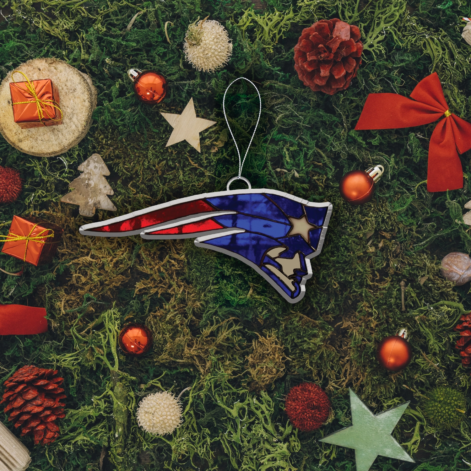 Sportswearmerch New England Patriots NFL x Christmas Acrylic Ornament Gift For Fans