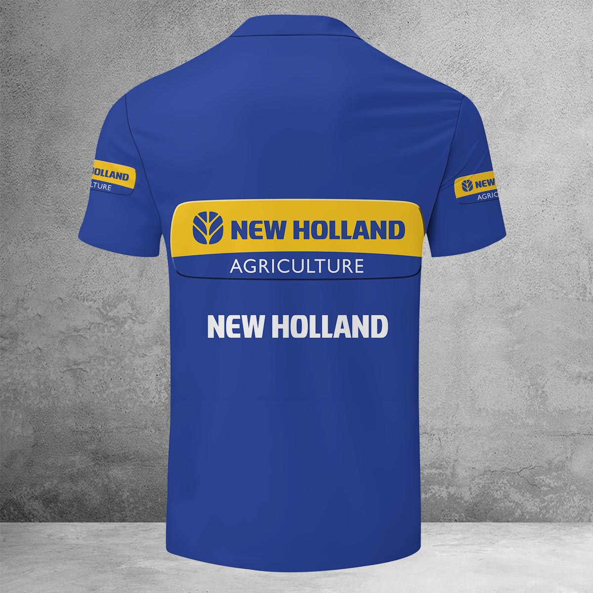 Sportswearmerch New Holland Tractor Lapel Zip Polo Shirt For Fan