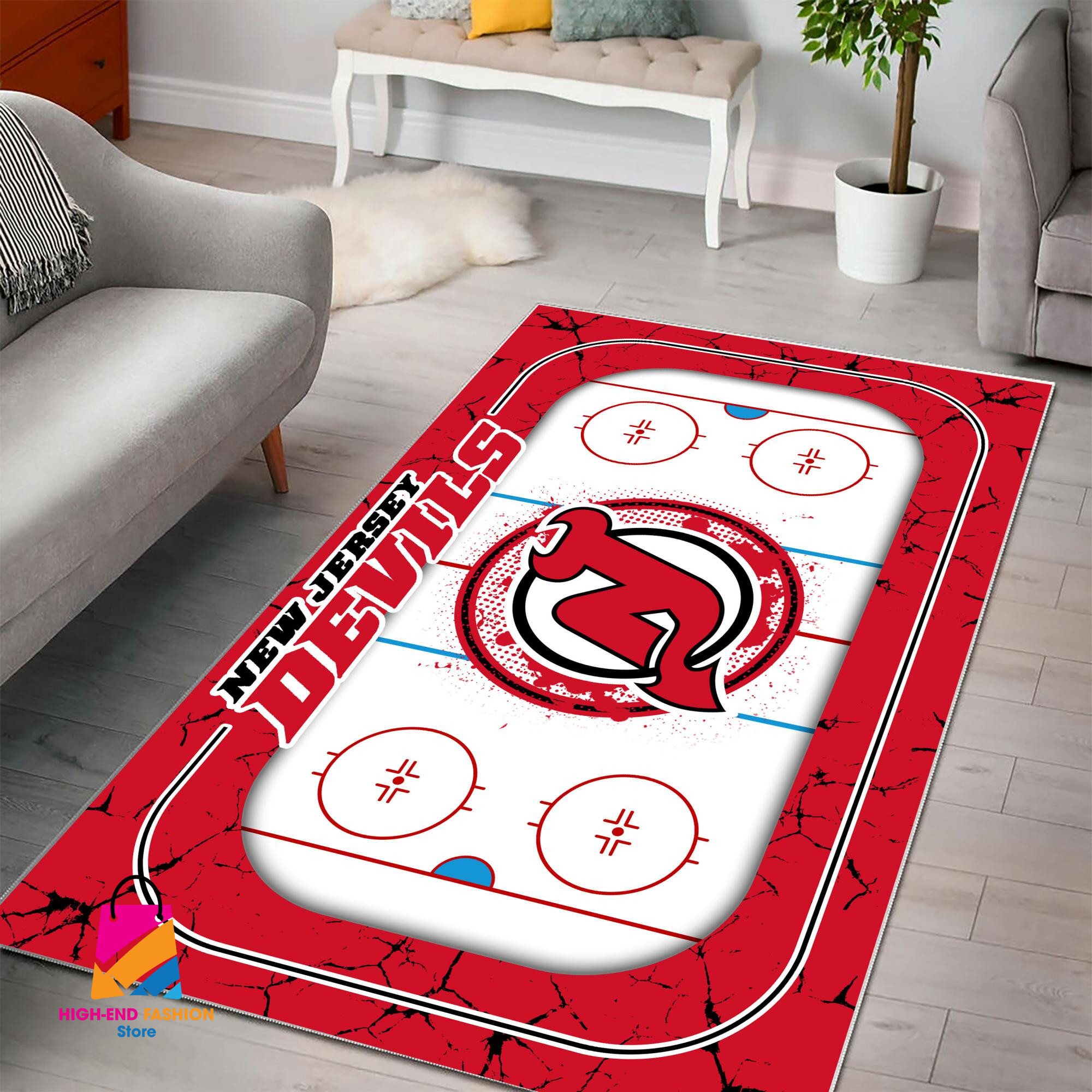 Sportswearmerch New Jersey Devils NHL Area Rug For Fan