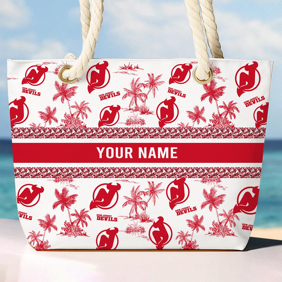 Sportswearmerch New Jersey Devils NHL Beach Bag For Fan