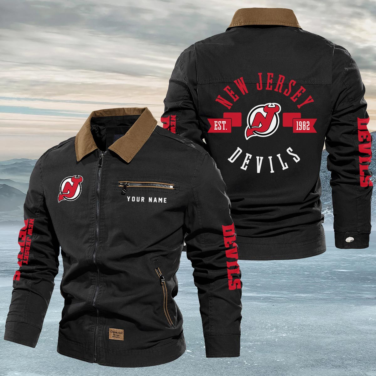 Sportswearmerch New Jersey Devils NHL Lapel Jacket For Fan