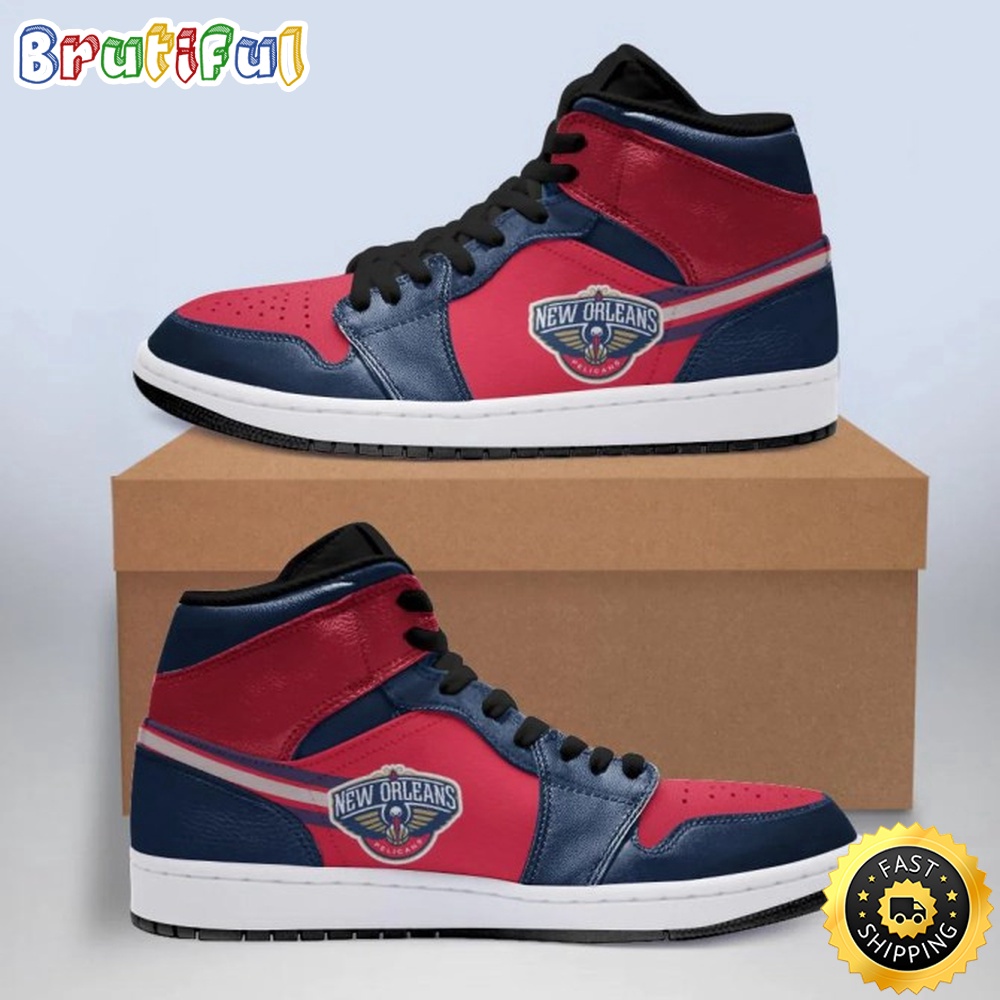 Sportswearmerch New Orleans Pelicans NBA AJ1 High Sneakers Shoes For Men And Women