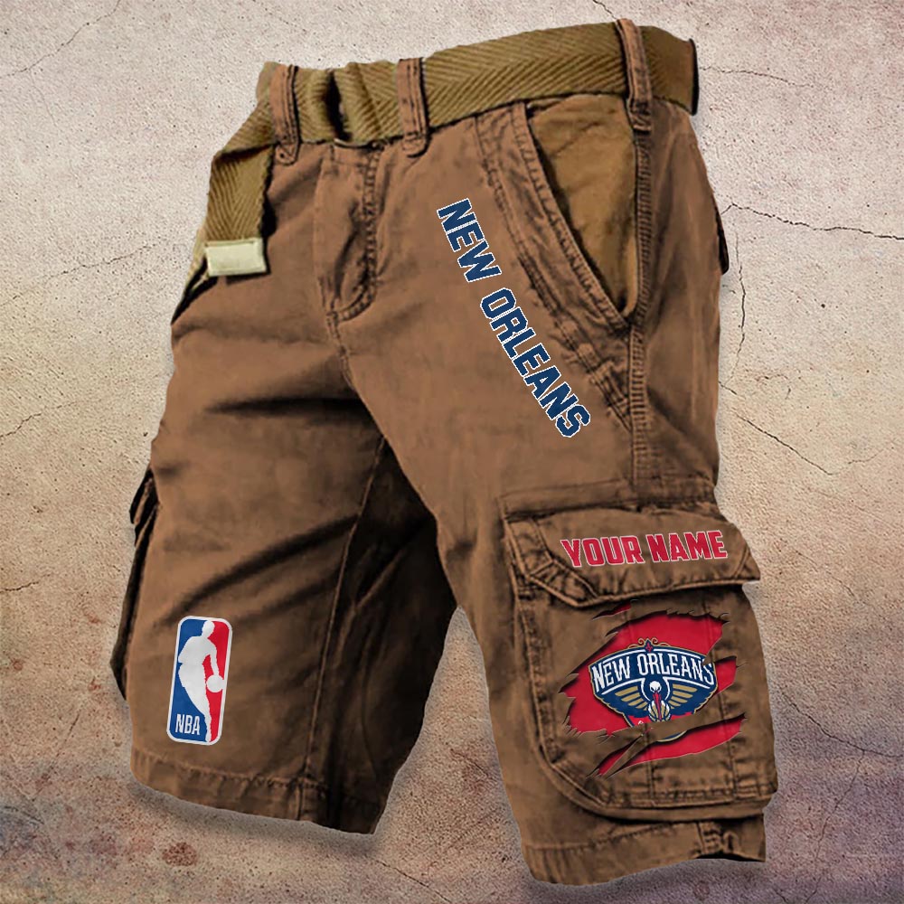Sportswearmerch New Orleans Pelicans NBA Denim Short For Fan