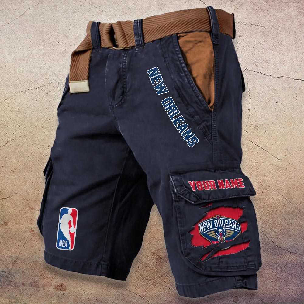 Sportswearmerch New Orleans Pelicans NBA Denim Short For Fan