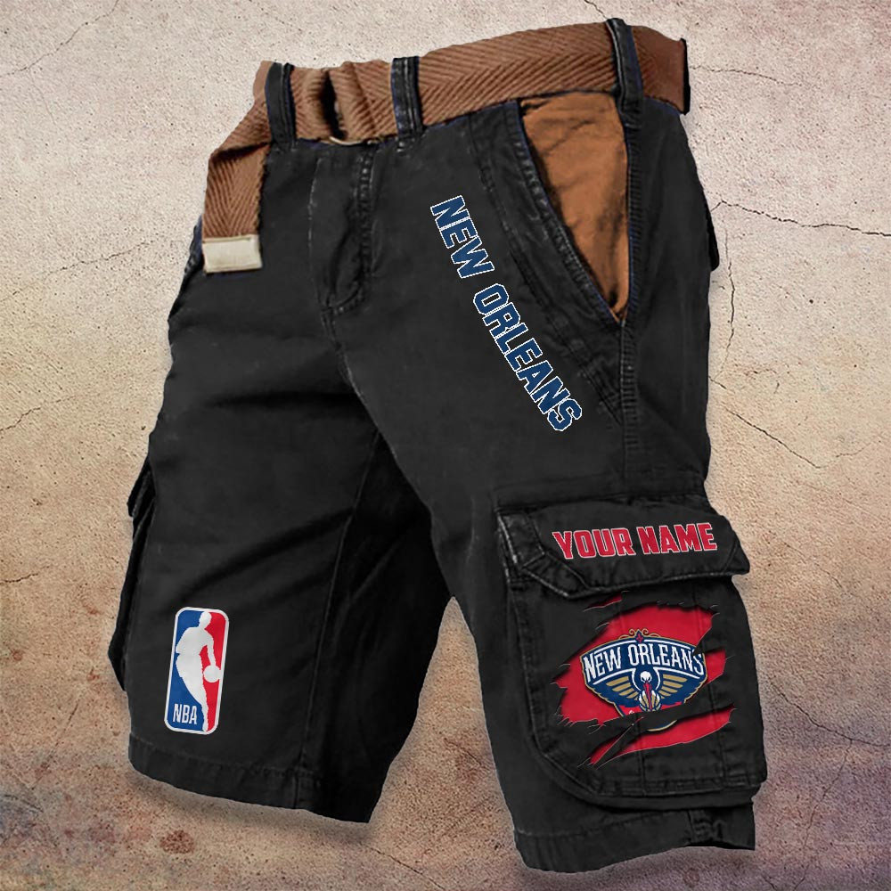 Sportswearmerch New Orleans Pelicans NBA Denim Short For Fan