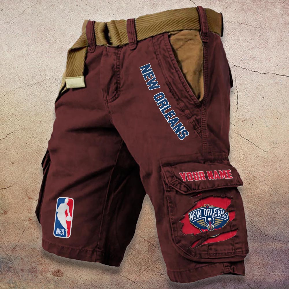 Sportswearmerch New Orleans Pelicans NBA Denim Short For Fan