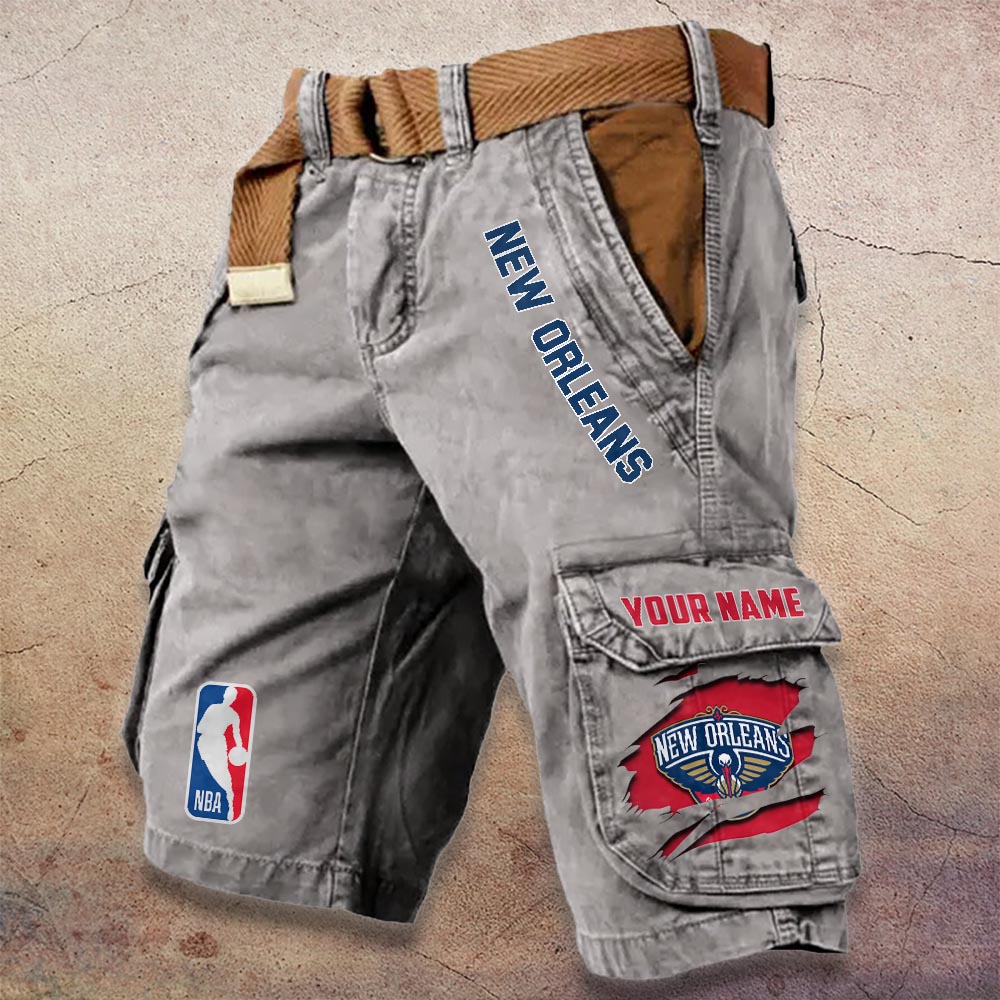 Sportswearmerch New Orleans Pelicans NBA Denim Short For Fan
