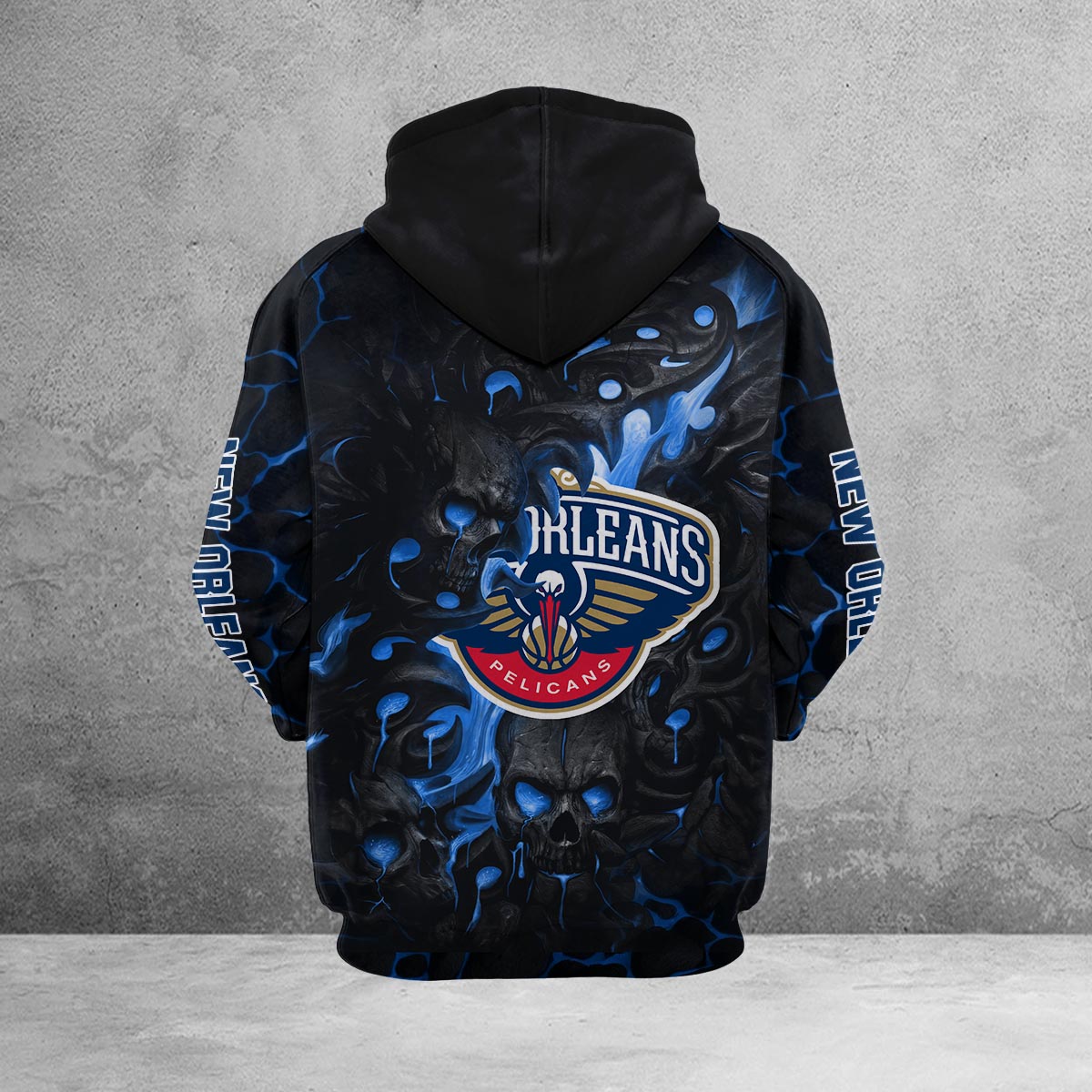 Sportswearmerch New Orleans Pelicans NBA Lava Skull Hoodie For Fan