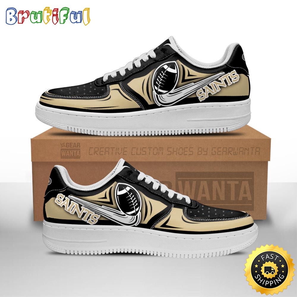 Sportswearmerch New Orleans Saints NFL Air Low-Top Sneakers Shoes For Men And Women