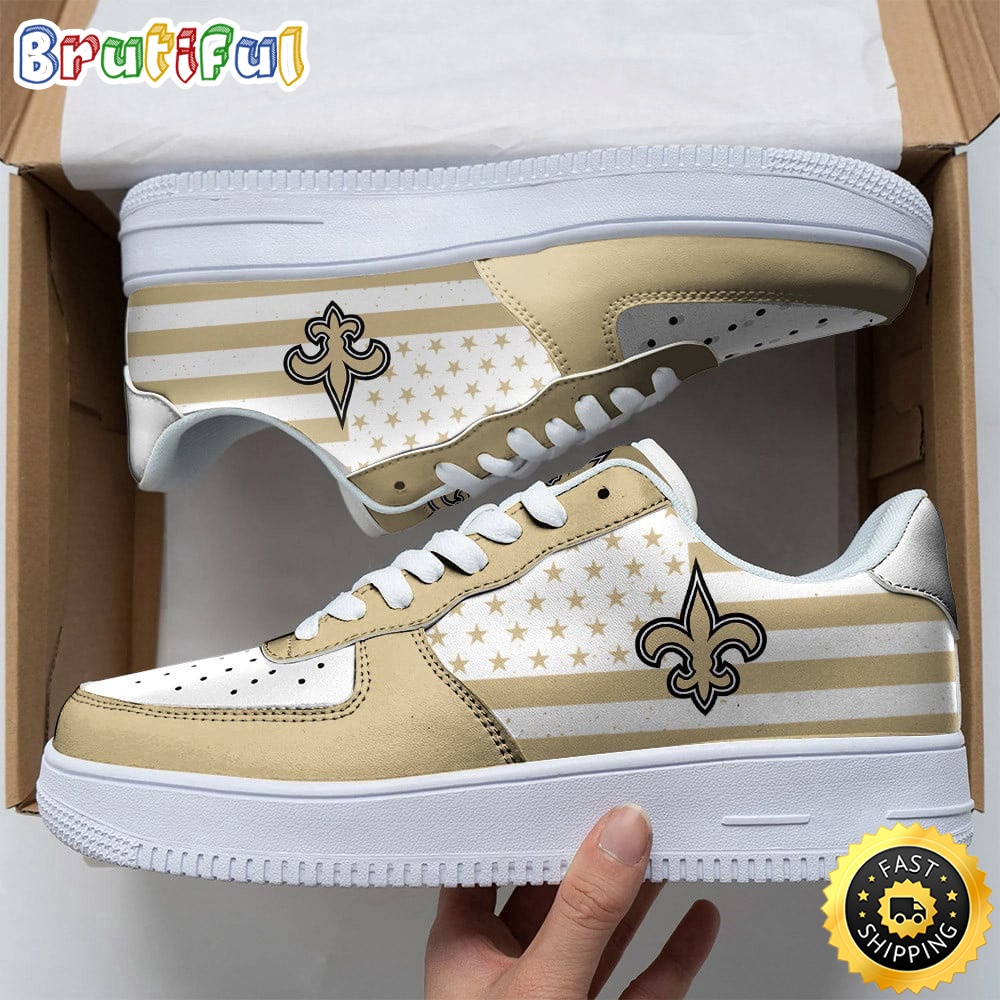 Sportswearmerch New Orleans Saints NFL Air Low-Top Sneakers Shoes For Men And Women