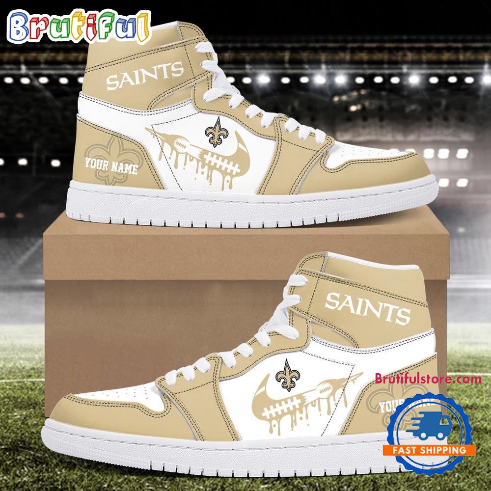 Sportswearmerch New Orleans Saints NFL AJ1 High Sneakers Shoes For Men And Women