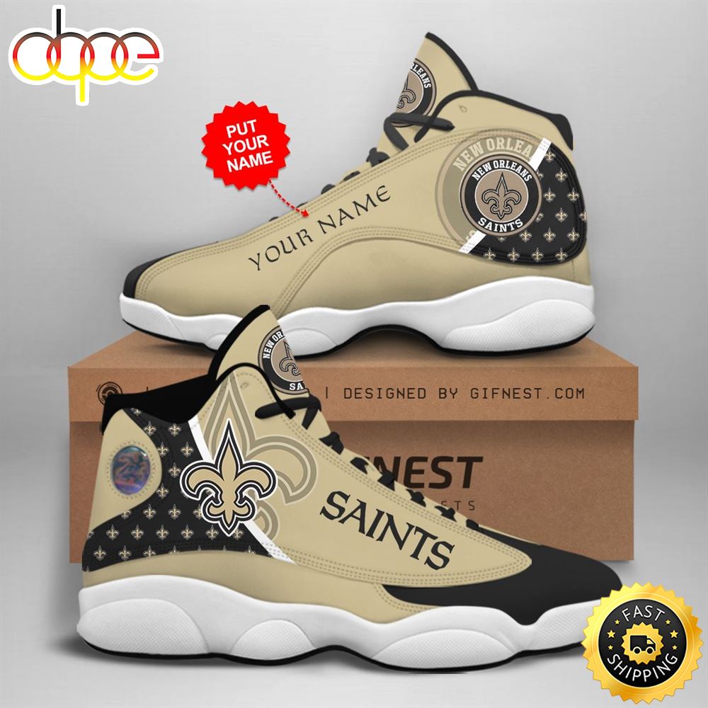 Sportswearmerch New Orleans Saints NFL AJ13 Sneakers Shoes For Men And Women