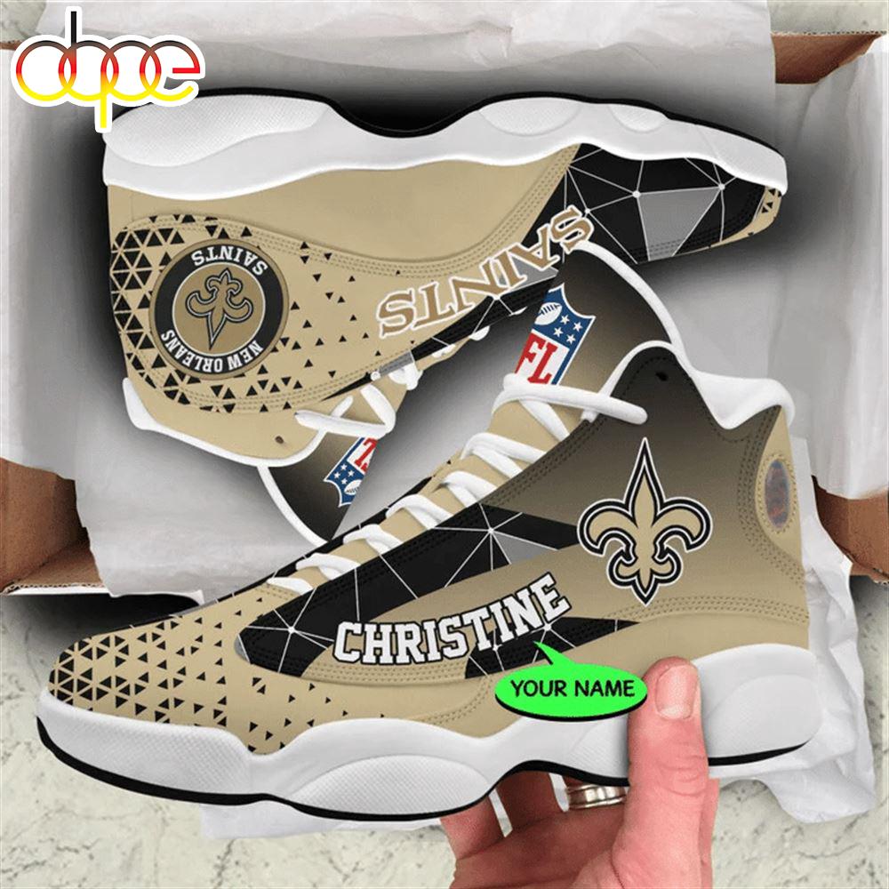 Sportswearmerch New Orleans Saints NFL AJ13 Sneakers Shoes For Men And Women