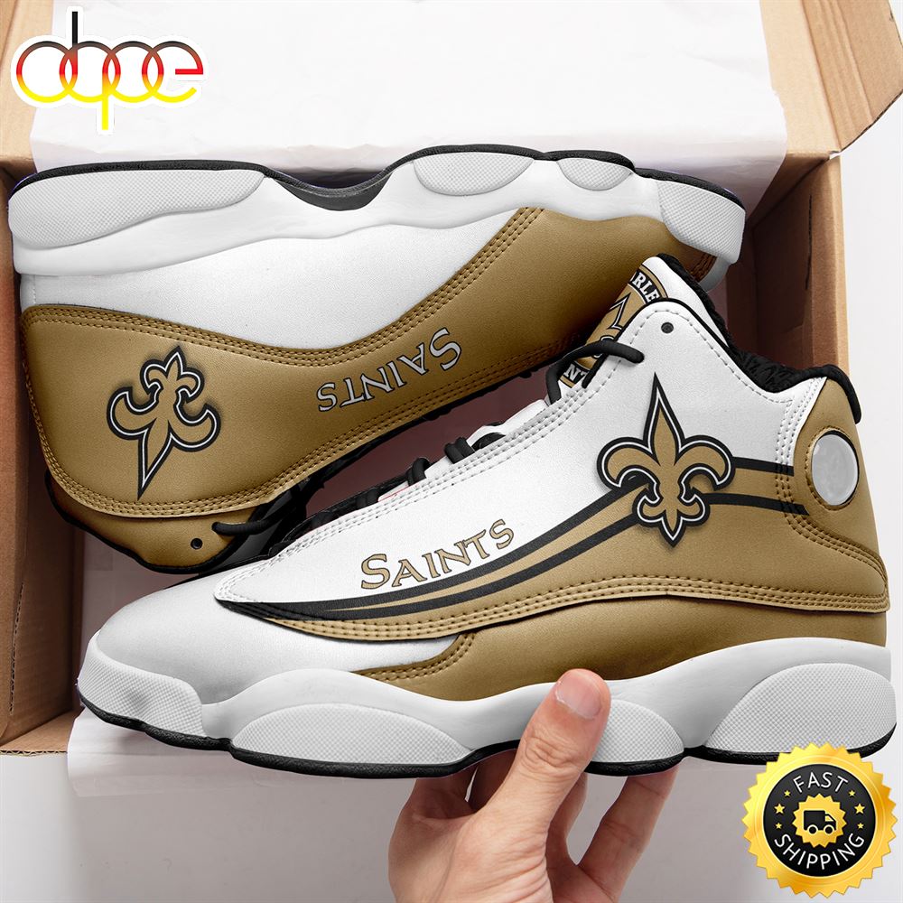 Sportswearmerch New Orleans Saints NFL AJ13 Sneakers Shoes For Men And Women