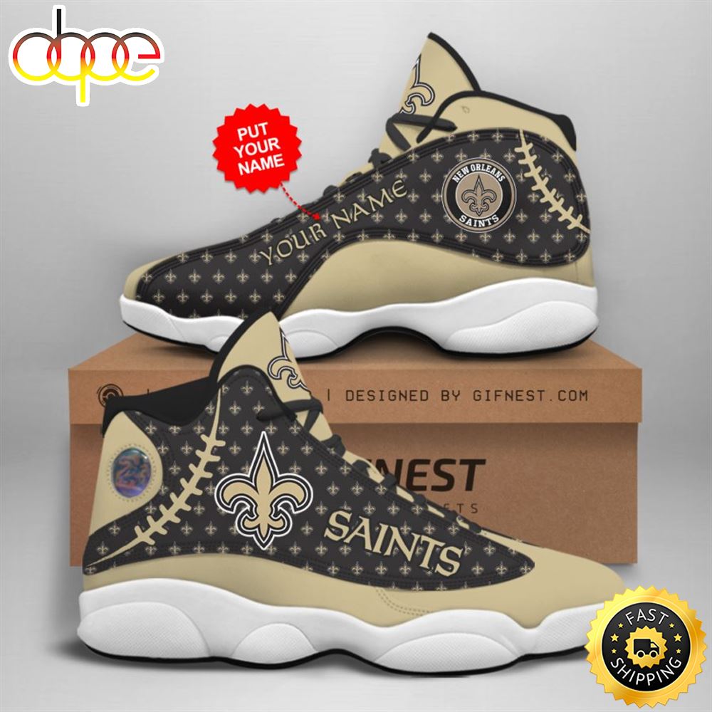 Sportswearmerch New Orleans Saints NFL AJ13 Sneakers Shoes For Men And Women