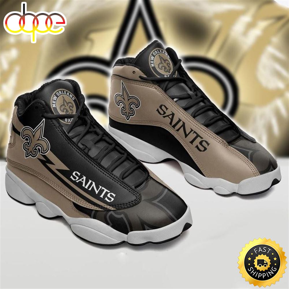 Sportswearmerch New Orleans Saints NFL AJ13 Sneakers Shoes For Men And Women