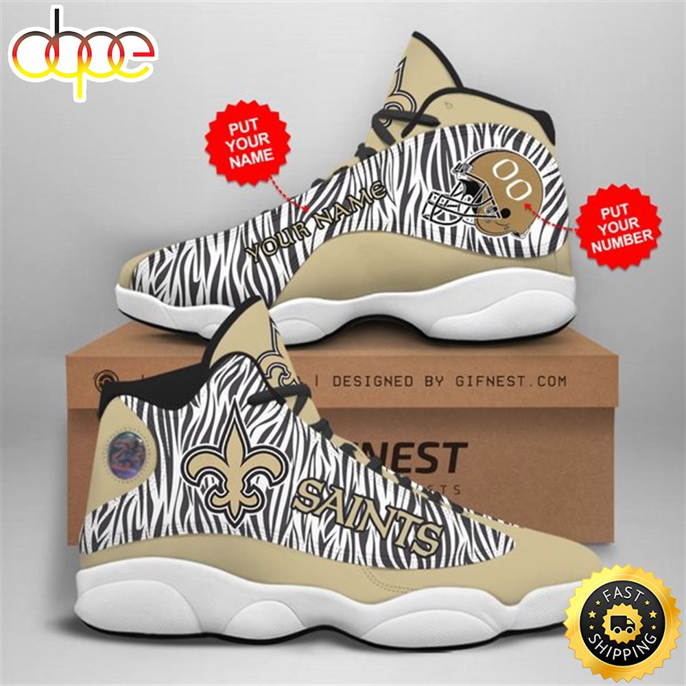 Sportswearmerch New Orleans Saints NFL AJ13 Sneakers Shoes For Men And Women