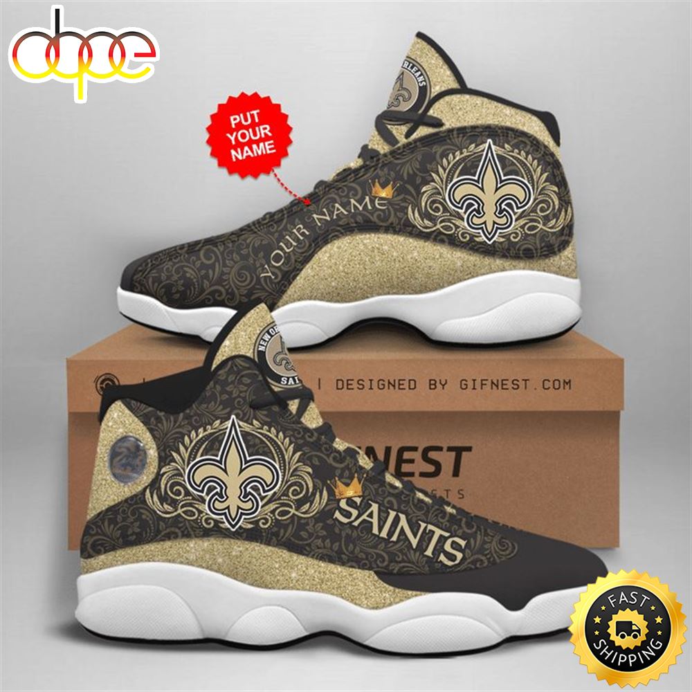 Sportswearmerch New Orleans Saints NFL AJ13 Sneakers Shoes For Men And Women
