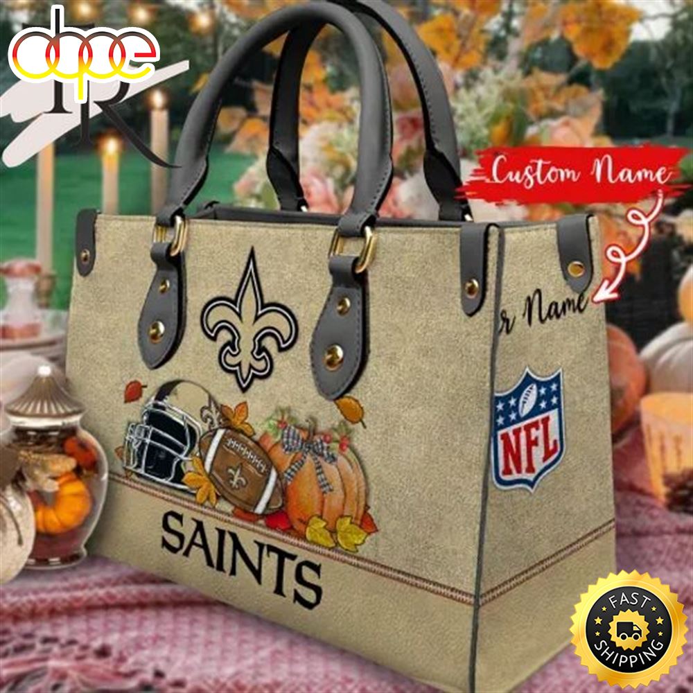 Sportswearmerch New Orleans Saints NFL Autumn Women Leather Hand Bag For Fan
