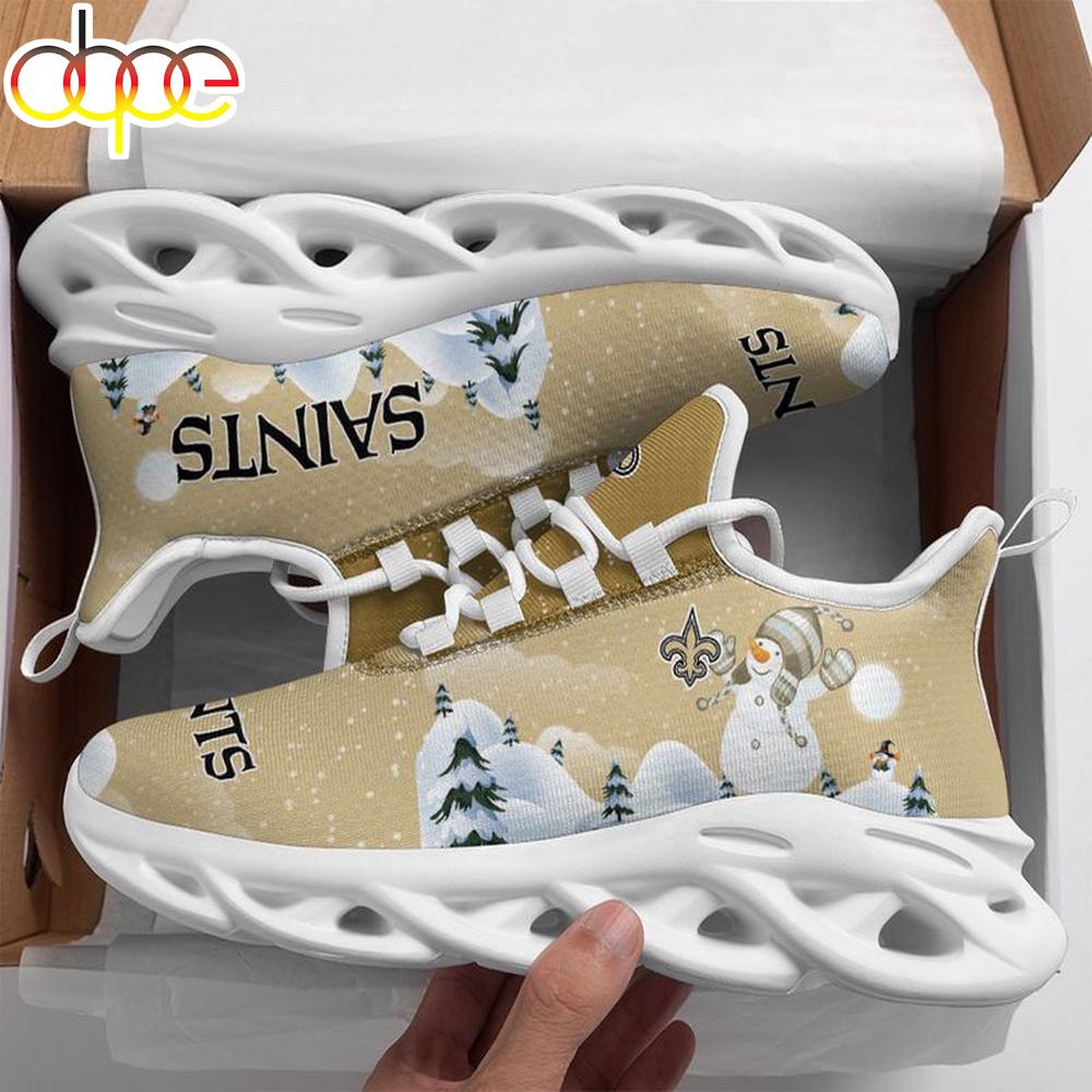 Sportswearmerch New Orleans Saints NFL Christmas Snowman Max Soul Shoes Sneakers For Men And Women