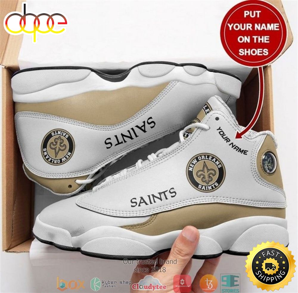 Sportswearmerch New Orleans Saints NFL Football AJ13 Sneakers Shoes For Men And Women