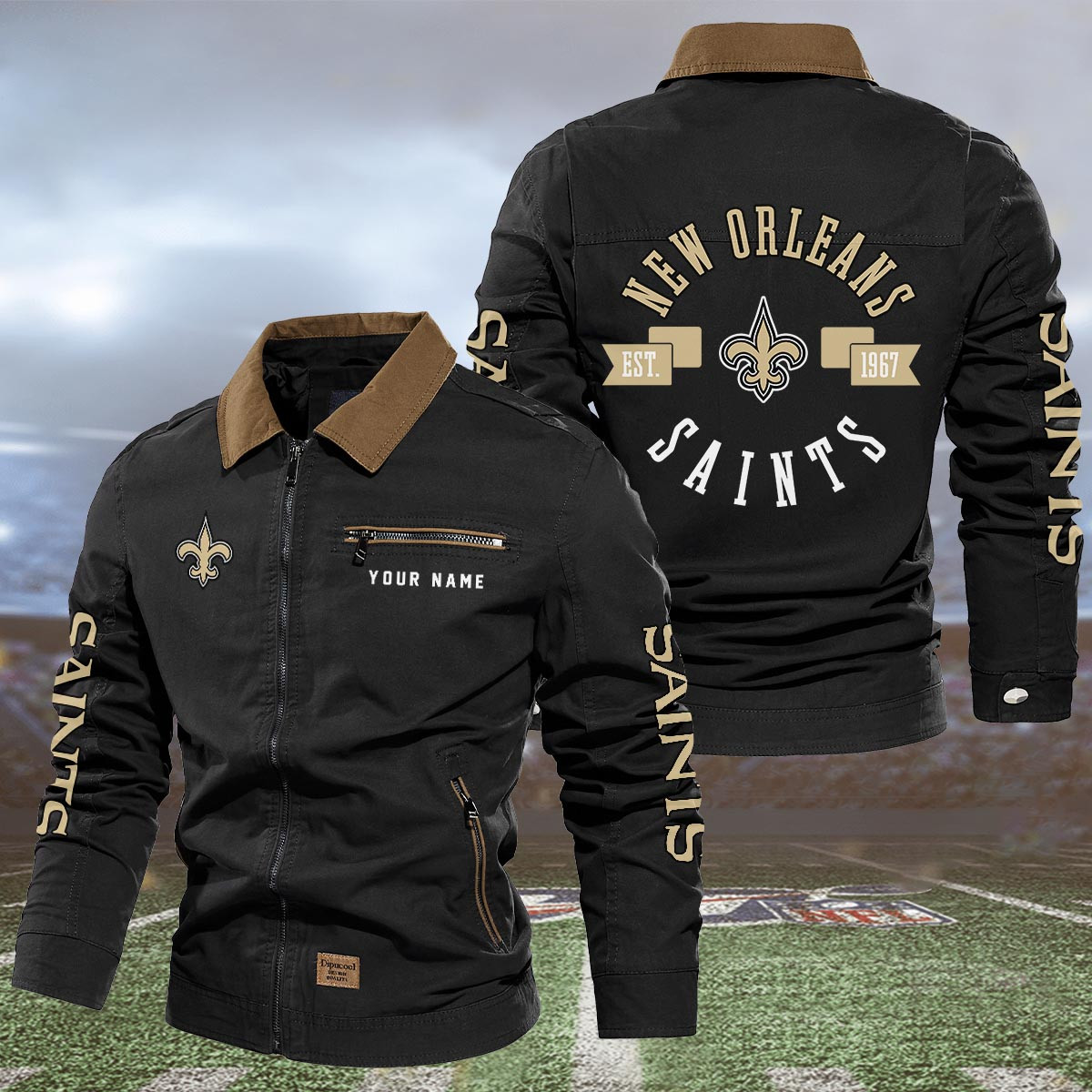 Sportswearmerch New Orleans Saints NFL Lapel Jacket For Fan