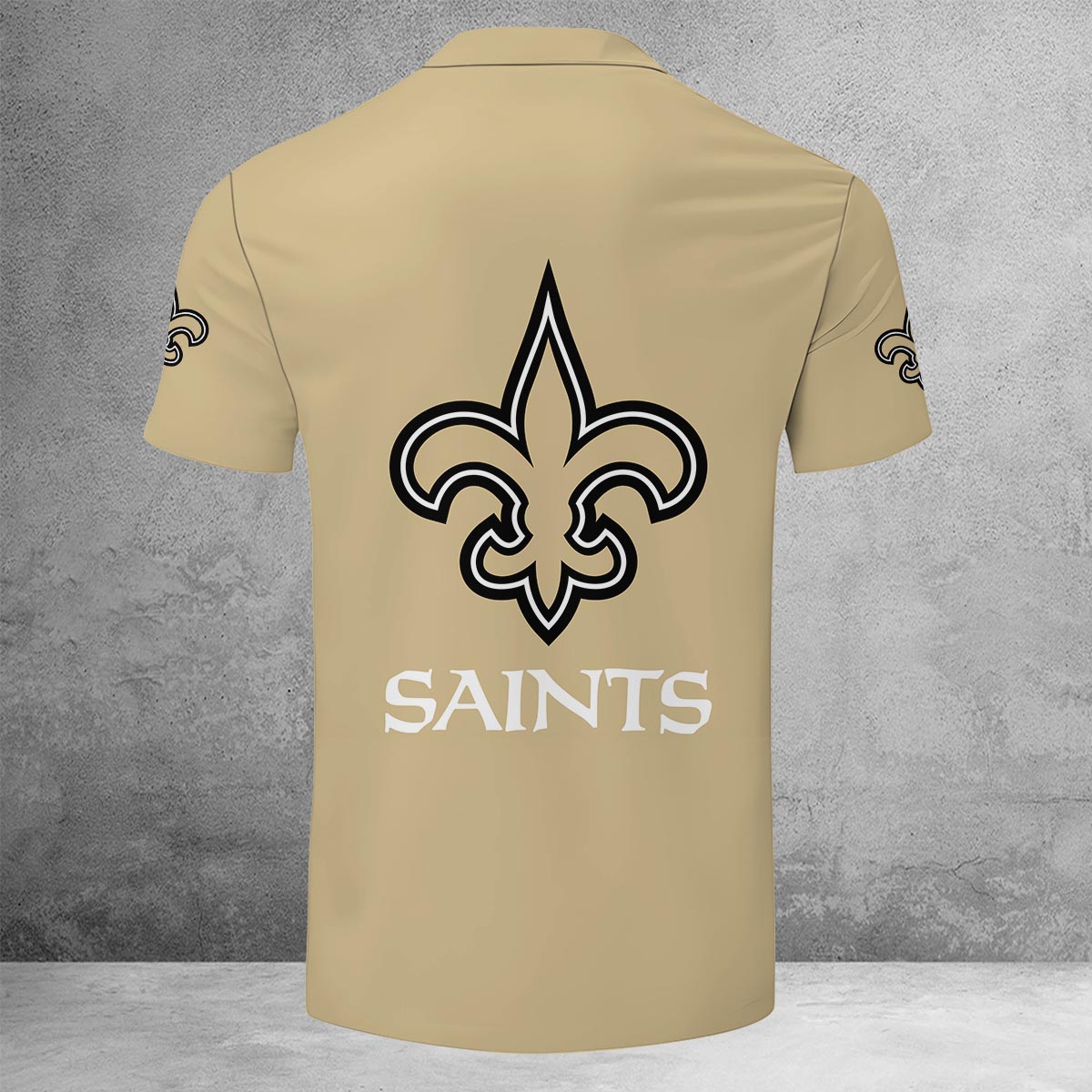 Sportswearmerch New Orleans Saints NFL Lapel Zip Polo Shirt For Fan