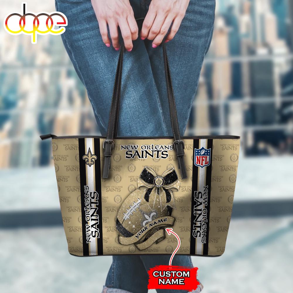 Sportswearmerch New Orleans Saints NFL Leather Tote Bag For Fan