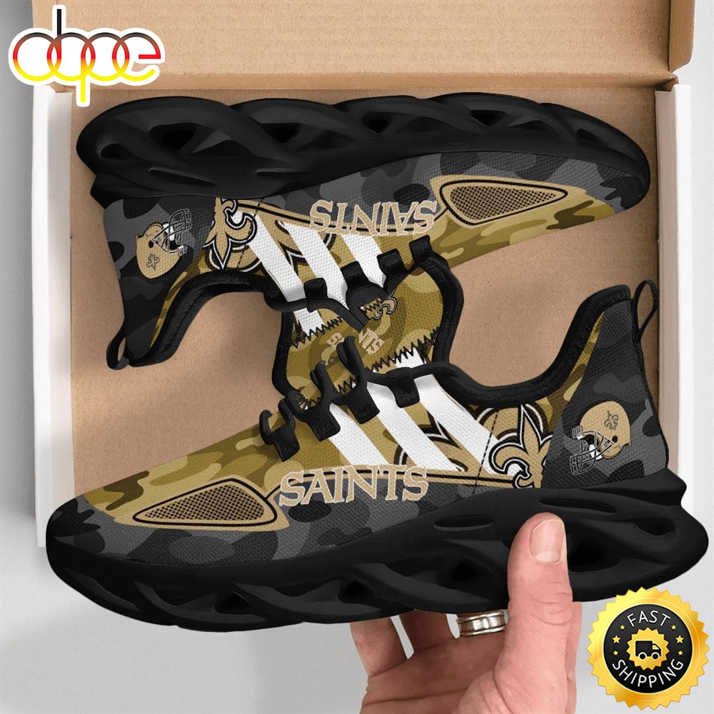 Sportswearmerch New Orleans Saints NFL Military Camouflage Max Soul Shoes Sneakers For Men And Women