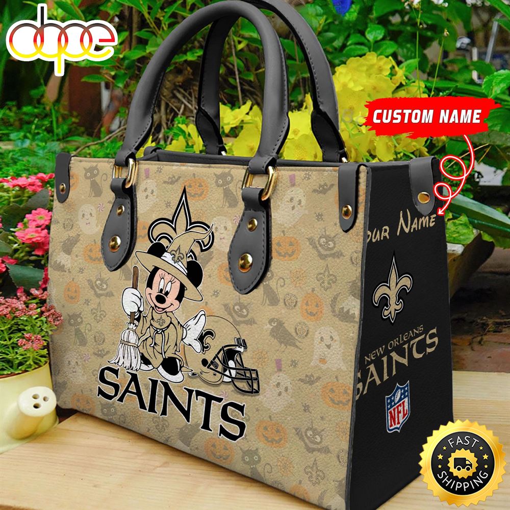 Sportswearmerch New Orleans Saints NFL Minnie Women Leather Hand Bag For Fan