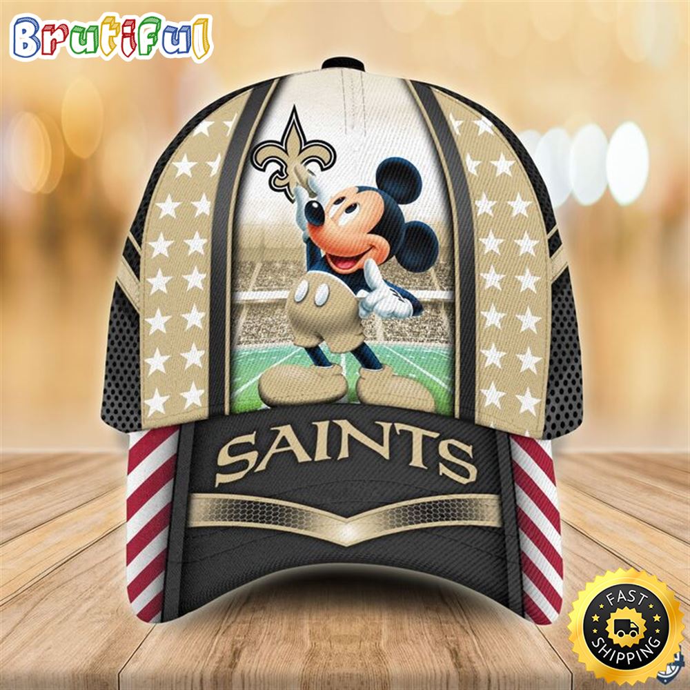 Sportswearmerch New Orleans Saints NFL NFL x Mickey Mouse Classic Cap For Fan