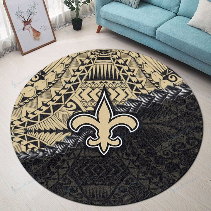 Sportswearmerch New Orleans Saints NFL Round Rug For Fan