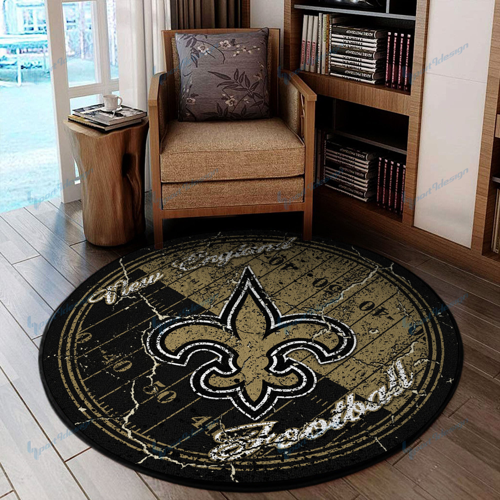 Sportswearmerch New Orleans Saints NFL Round Rug For Fan